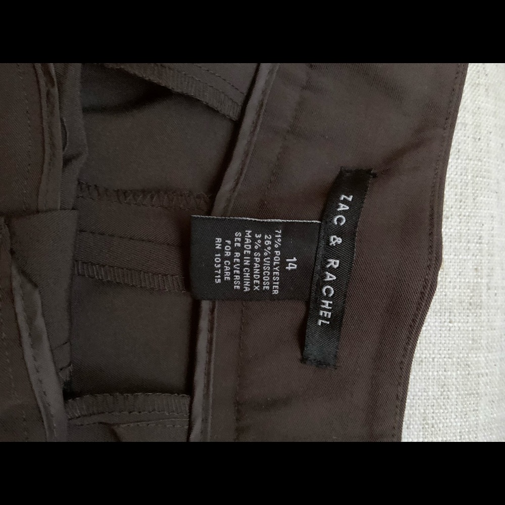 BNWT Chocolate Brown Zac & Rachel Dress Pants